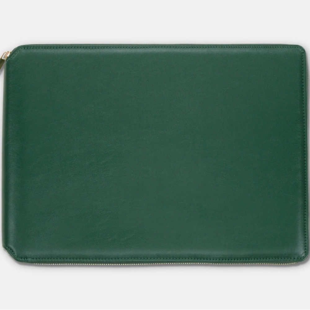 Elegant Green Leather Lauren Denise Folio